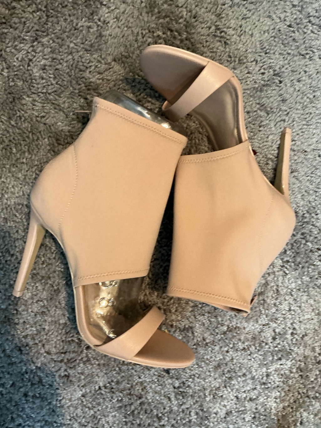 Aldo Nude Peep-Toe Stiletto Booties - Women